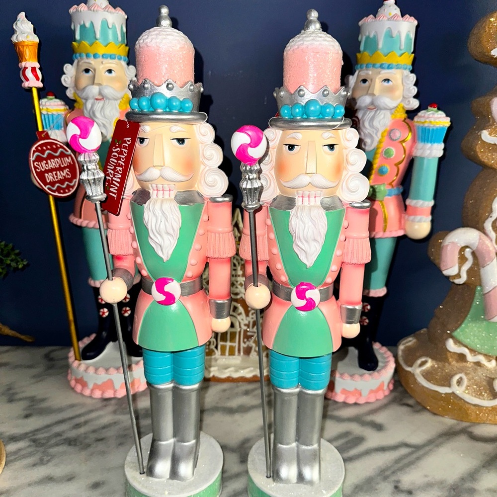 Holiday Candy land nutcrackers set of 2